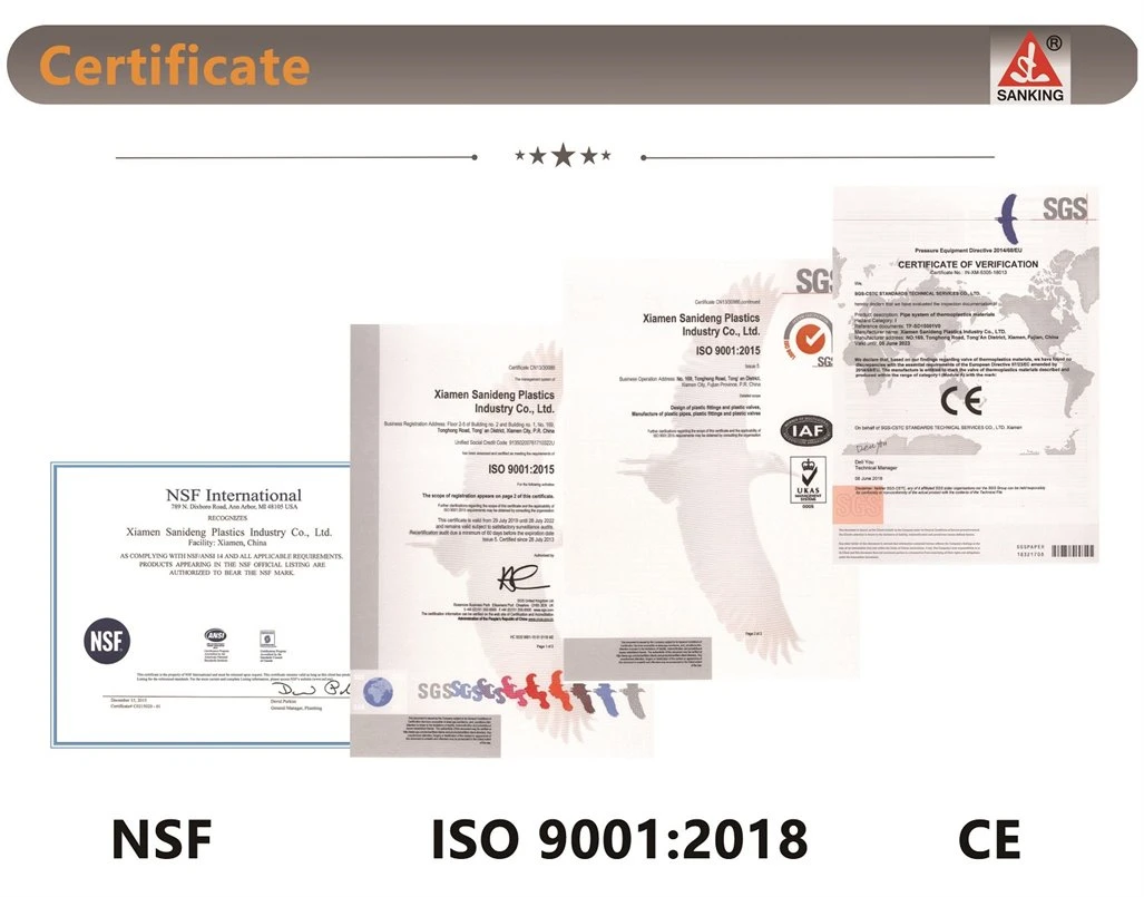 PVDF Union CERTIFICATE