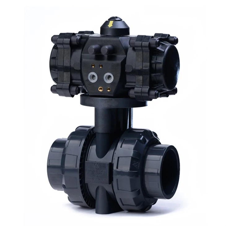 Plastic Pneumatic Actuated PVC Ball Valve Plastic Pneumatic Actuated PVC Ball Valve